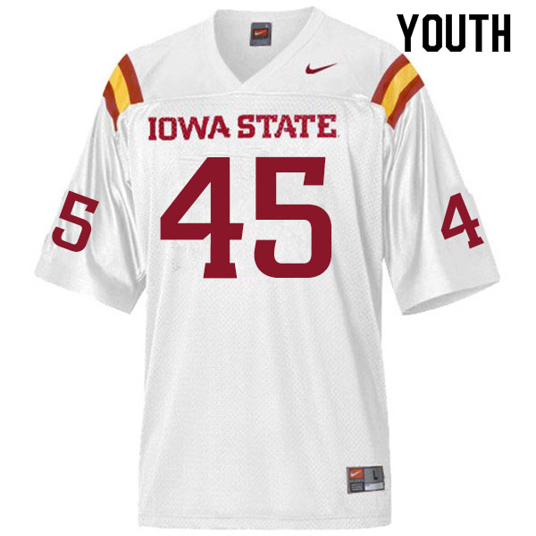 Youth #45 Corey Suttle Iowa State Cyclones College Football Jerseys Sale-White